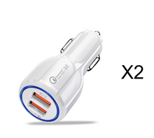 Load image into Gallery viewer, Quick Charge 3.0 Car Charger For Mobile Phone Dual Usb Car Charger Qualcomm Qc 3.0 Fast Charging Adapter Mini Usb Car Charger
