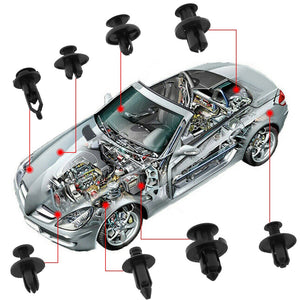 620Pcs Car Body Plastic Push Pin -Rivet Fasteners Trim Panel Moulding Auto Clips