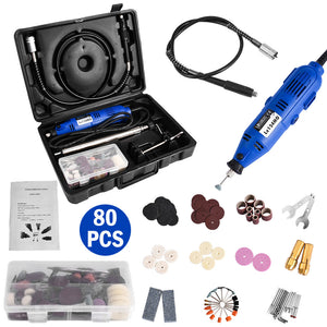 Rotary Tool Set Accessory Kit 80 PC  Grinding Sanding Polishing  Case