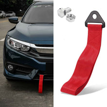 Load image into Gallery viewer, Racing Car Tow Towing Strap Belt Rope Rally Hook Universal Rear/Front Bumper Red
